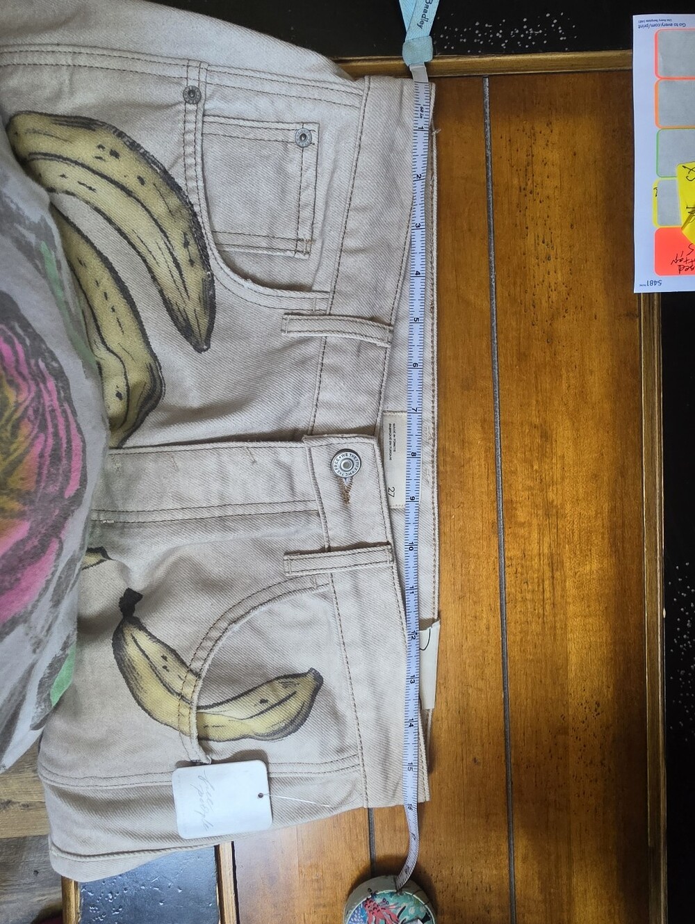 NWT We The Free Printed Good Luck Barrel Jeans in Go Bananas - Picture 13 of 15